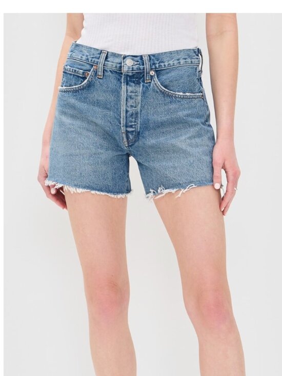 Agolde Parker Long Shorts Wheel Sz 24 - Picture 4 of 5